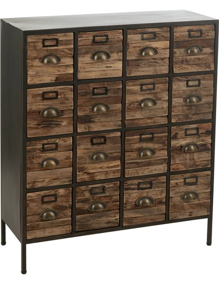 armoire industrielle bois métal design vintage rangement salon