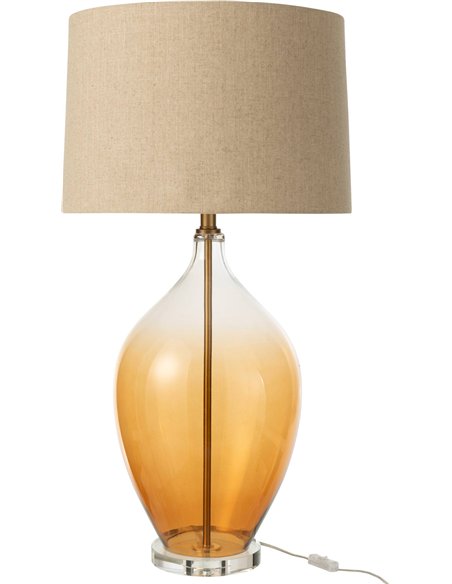 lampe en verre ambré design chic pour salon élégant