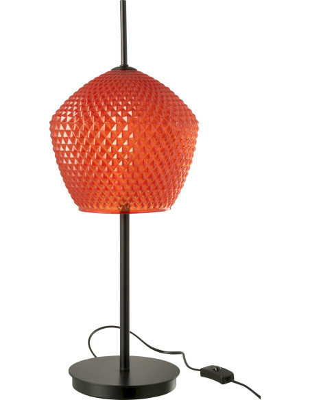lampe en verre rouge élégante pour salon moderne