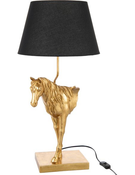 lampe cheval doré élégance pour salon moderne