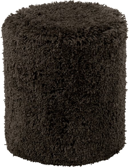 Pouf doux gris foncé style moderne pour salon élégant