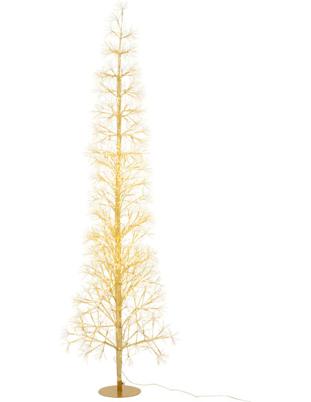 arbre lumineux led blanc chaud décoration dorée élégante