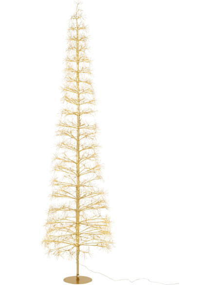 arbre lumineux led blanc chaud décoration dorée élégante