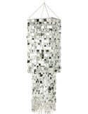abat-jour chandelier argenté design effet miroir élégant
