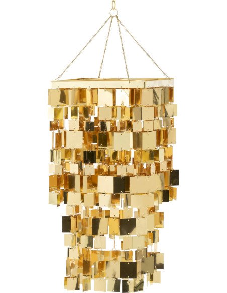 abat jour chandelier doré design moderne élégant