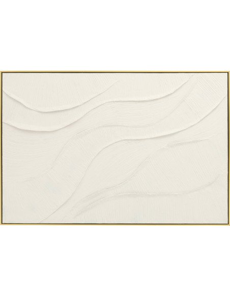 tableau onde acrylique écru décoration murale chic