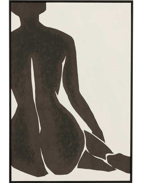 tableau décoratif silhouette bois noir blanc élégant