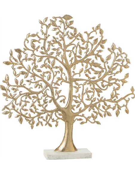 décoration arbre feuille aluminium doré raffiné salon