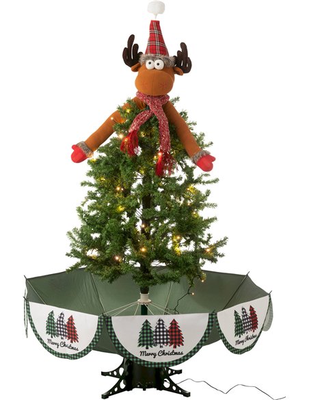 arbre de Noël original avec renne lumineux décoratif