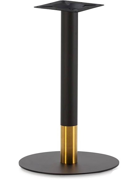 Pied de table acier inoxydable noir doré design élégant