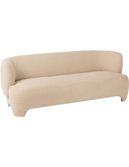 Canapé tricoté blanc bois design contemporain pour salon élégant