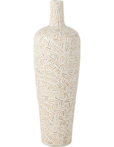 Vase blanc en ciment style contemporain pour une touche élégante