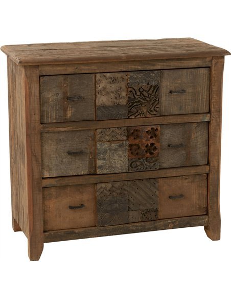 Armoire bois vieilli marron charme authentique et rangement unique