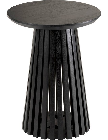 Table d’appoint bois noir design contemporain pour salon élégant