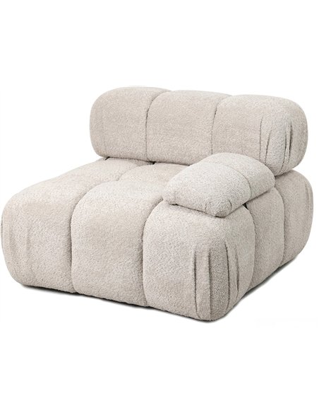 Module de canapé beige avec dossier et accoudoir ultra confort
