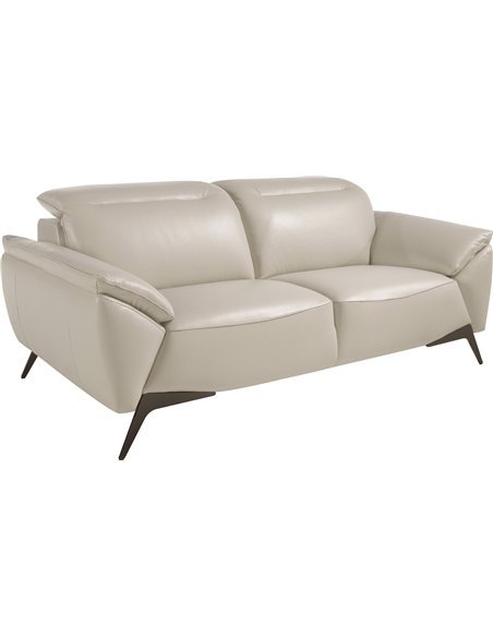 Sofa 2 places design cuir taupe Angel Cerda