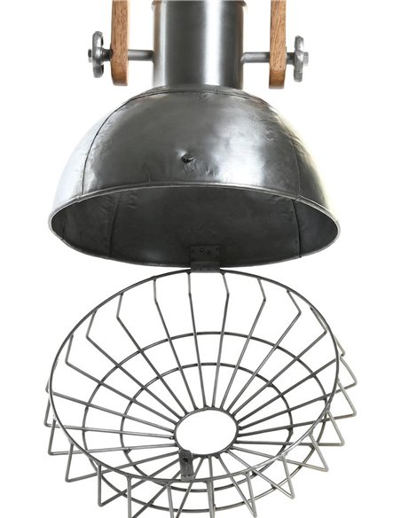 Suspension design industriel effet argent vieilli