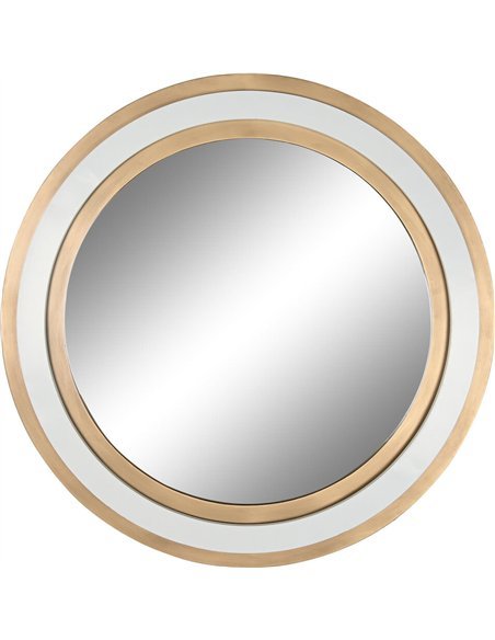 Miroir élégant doré et blanc pour déco chic