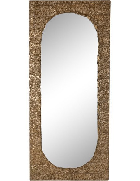 Miroir doré design vertical élégant pour intérieur chic