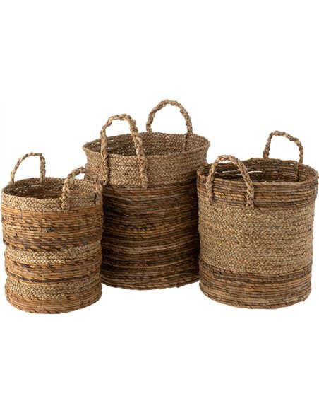 Panier en raphia naturel pour rangement élégant et authentique