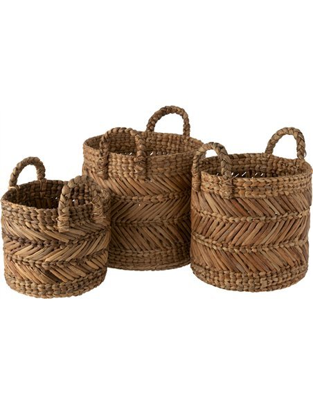 Panier tressé en raphia naturel pour rangement élégant