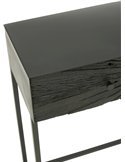 Console bois noir élégante avec structure en fer moderne