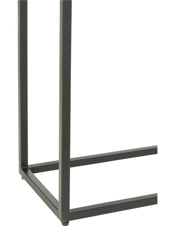 Console bois noir élégante avec structure en fer moderne