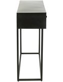 Console bois noir élégante avec structure en fer moderne