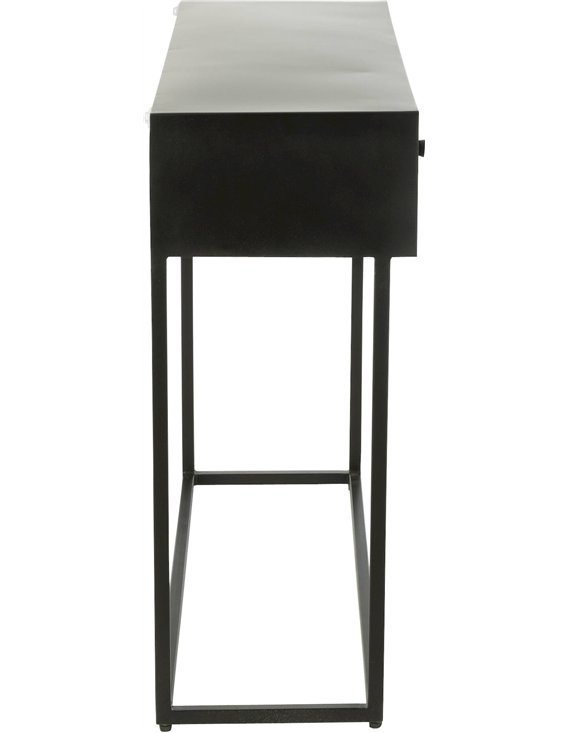 Console bois noir élégante avec structure en fer moderne