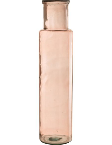Vase cylindre en verre rose clair pour une touche élégante