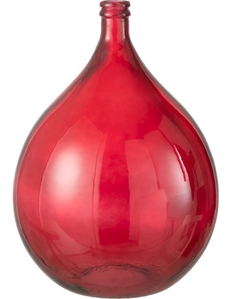 Vase en verre rouge élégant pour décoration intérieure raffinée
