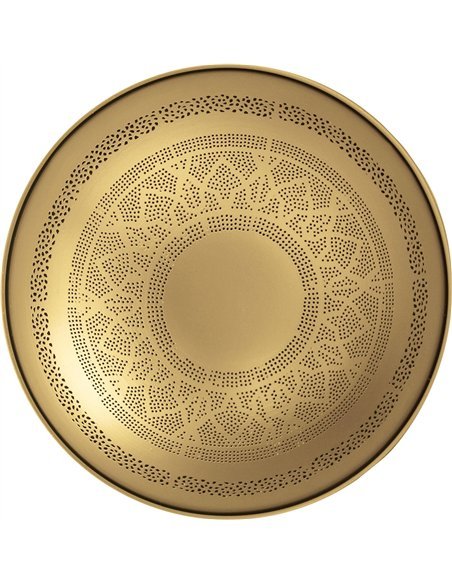 applique murale circulaire métal doré effet ajouré raffiné