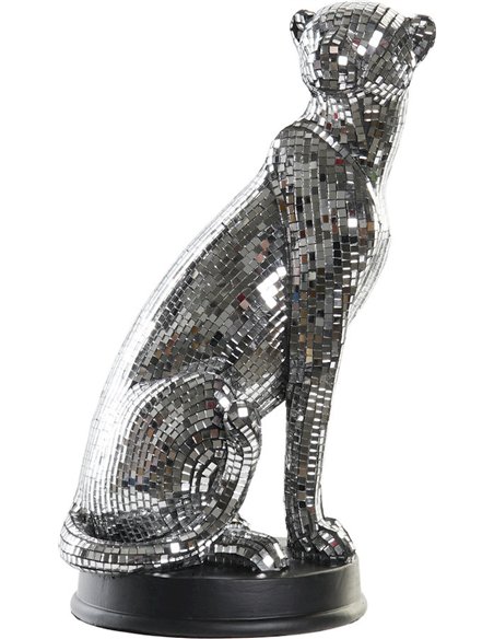 Statue Léopard Effet Miroir pour Déco Élégante
