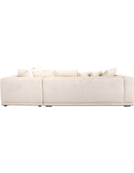 Canapé d'Angle Lusso Chenille Beige Confort+