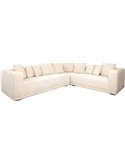 Canapé d'Angle Lusso Chenille Beige Confort+