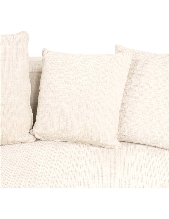 Canapé d'Angle Lusso Chenille Beige Confort+