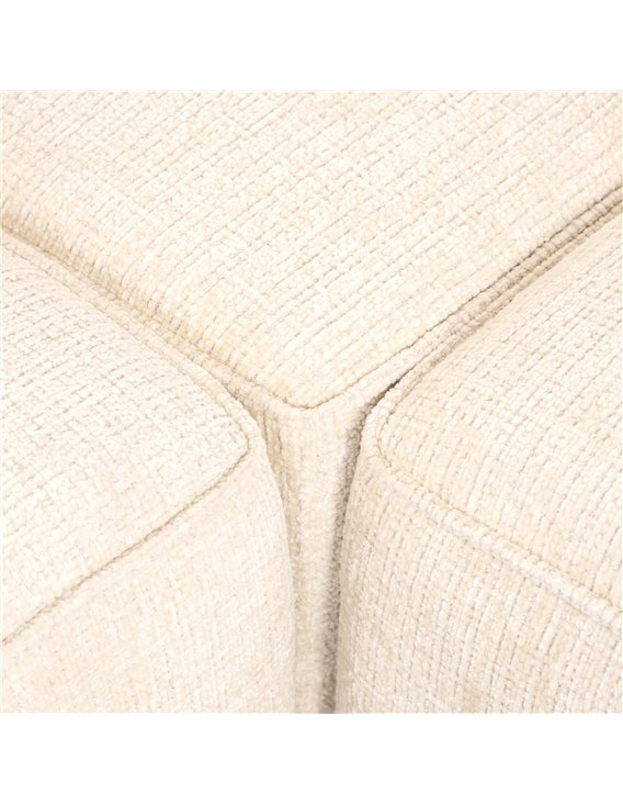 Canapé d'Angle Lusso Chenille Beige Confort+