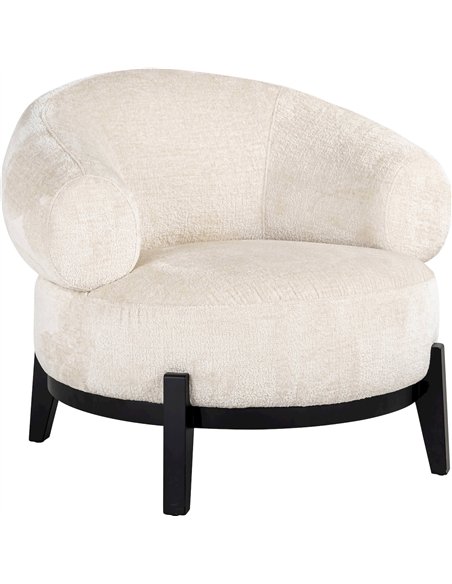 fauteuil lounge blanc chenille design élégant salon