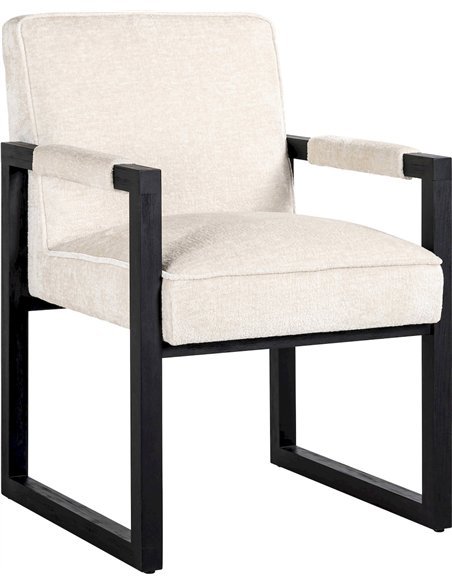 chaise design blanche chenille élégante salon