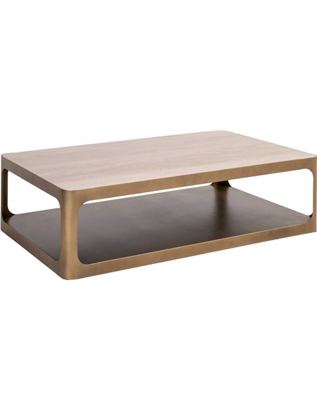 table basse design plateau réversible céramique sand