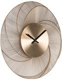 décoration murale horloge ronde dorée tendance intérieure