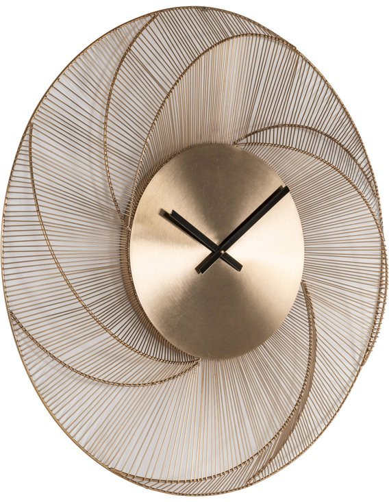 décoration murale horloge ronde dorée tendance intérieure