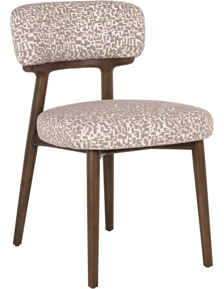 chaise repas contemporaine dossier rembourré naturel