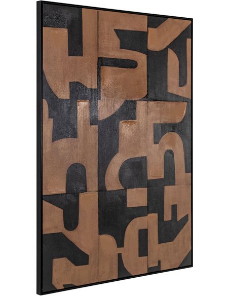 tableau mural cascade marron moderne décor élégant