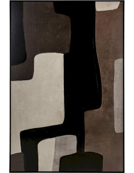 tableau mural abstrait brun design élégant