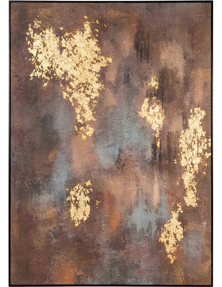 tableau mural doré effet or contemporain pour salon élégant