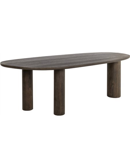 table à manger ovale brun foncé design élégant salle à manger