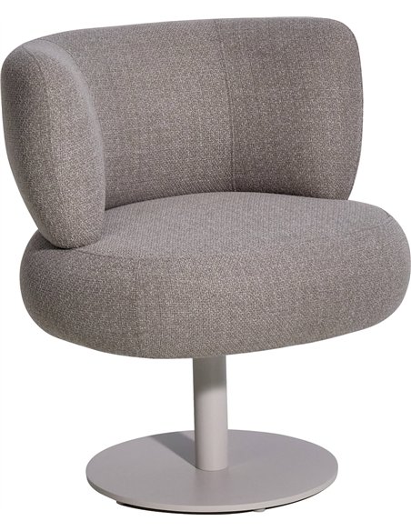 chaise de jardin pivotante greige alpine design élégant