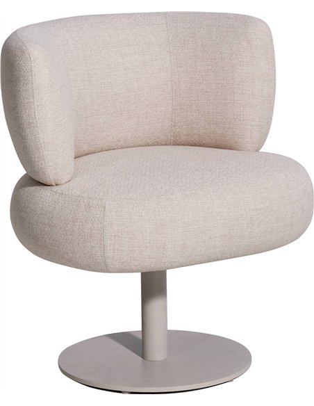 chaise de jardin pivotante beige design extérieur élégant