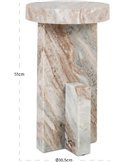 Table dappoint en marbre brun élégance compacte et design